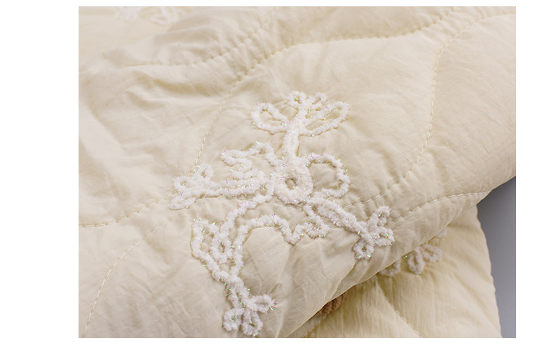 大きいサイズ レディース 刺繍入りキルティングコーデュロイジャケット LL 3L 4L