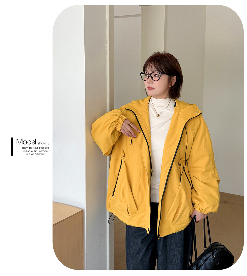 大きいサイズ レディース フード付きアウトドアカジュアル中綿ジャケット 3L 4L 5L