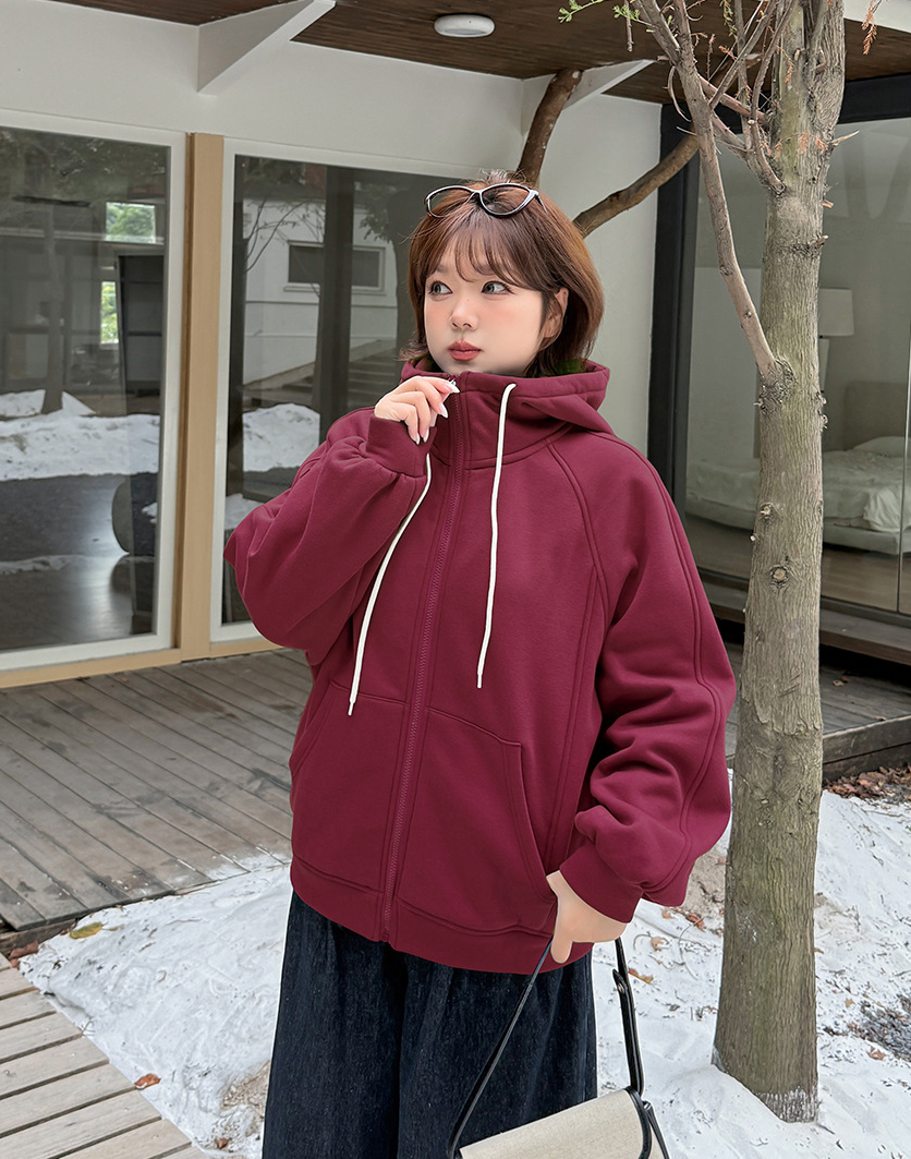 大きいサイズ レディース フードタグ付き裏地フリースニットスウェットパーカー LL 3L 4L 5L