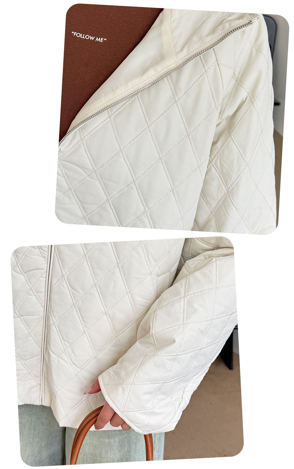 大きいサイズ レディース 軽量フード付きラメクロスステッチキルティングジャケット 3L 4L 5L