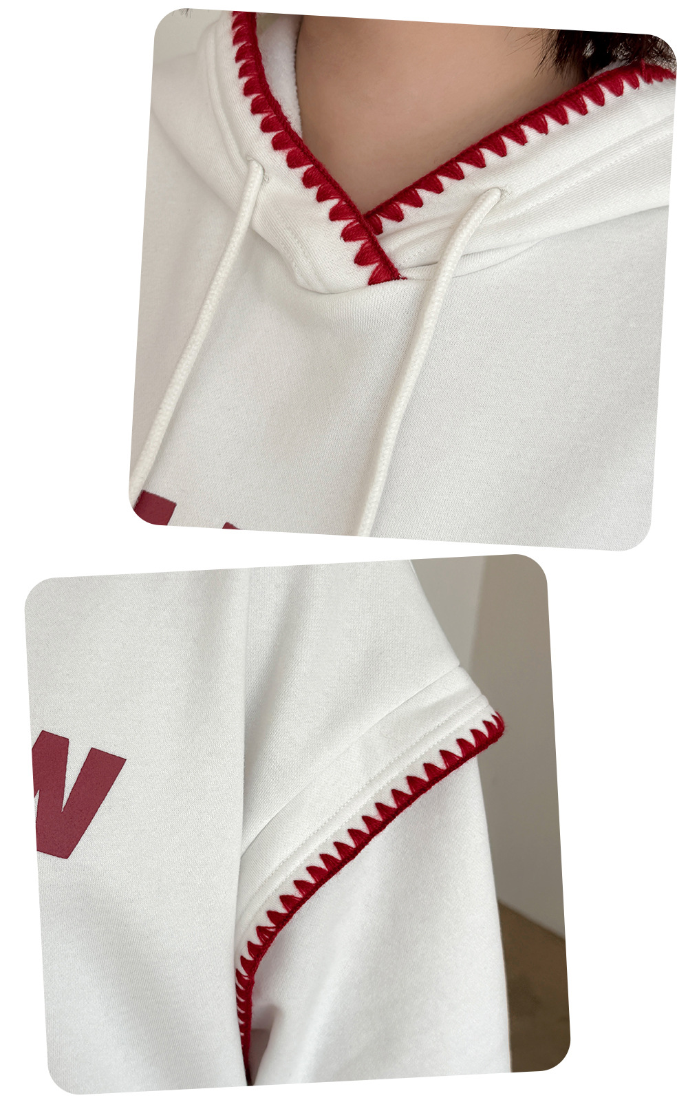 大きいサイズ レディース フード付きコントラストステッチスウェットシャツパーカー LL 3L 4L 5L