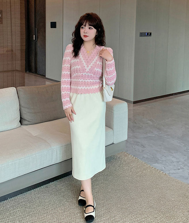 大きいサイズ レディース ストレートチューブミルキーホワイトロングスカート LL 3L 4L 5L