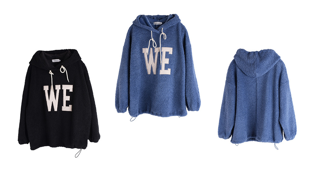 大きいサイズ レディース 刺繍ロゴ付きプルオーバーふわふわフリースパーカー LL 3L 4L 5L