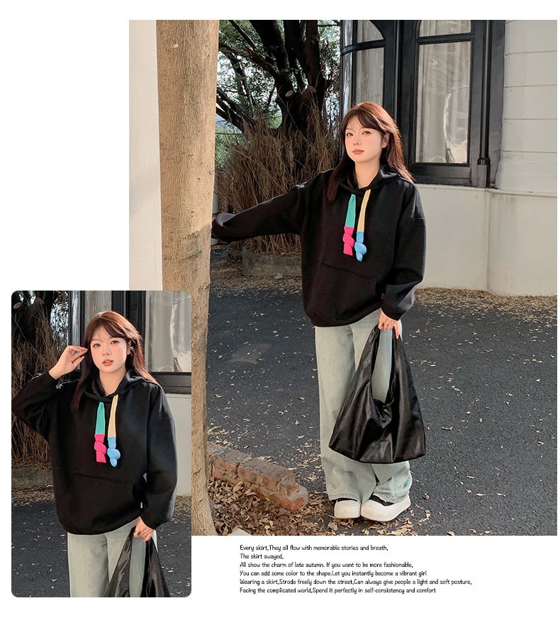 大きいサイズ レディース カラフルフードひも付きカジュアルベルベットパーカー LL 3L 4L 5L