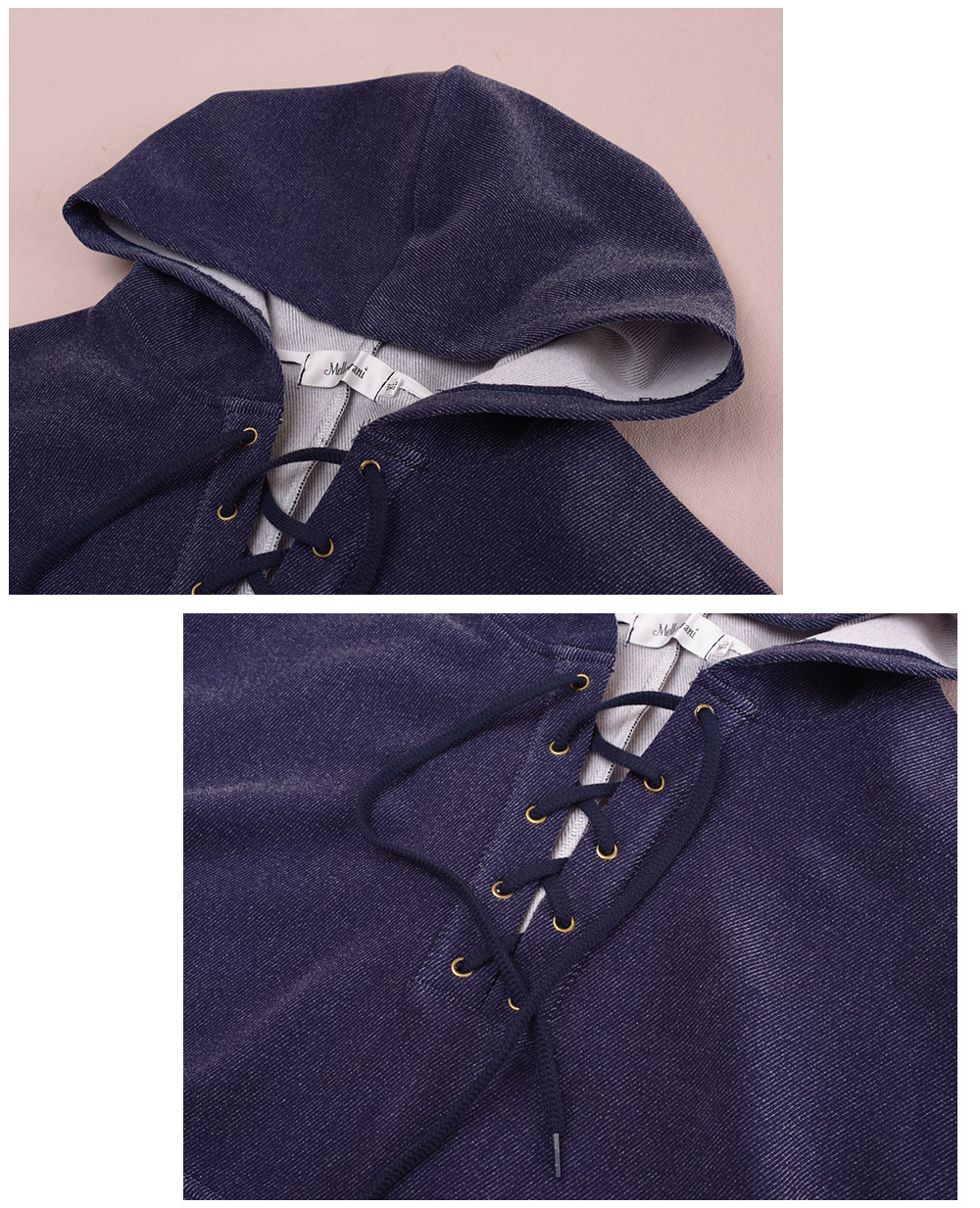 大きいサイズ レディース フード付きドローストリング厚手スウェットパーカー LL 3L 4L 5L