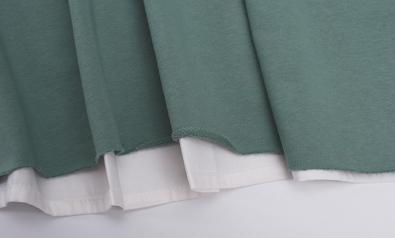 大きいサイズ レディース Vネックフェイクツーピースプルオーバースウェットシャツ LL 3L 4L 5L