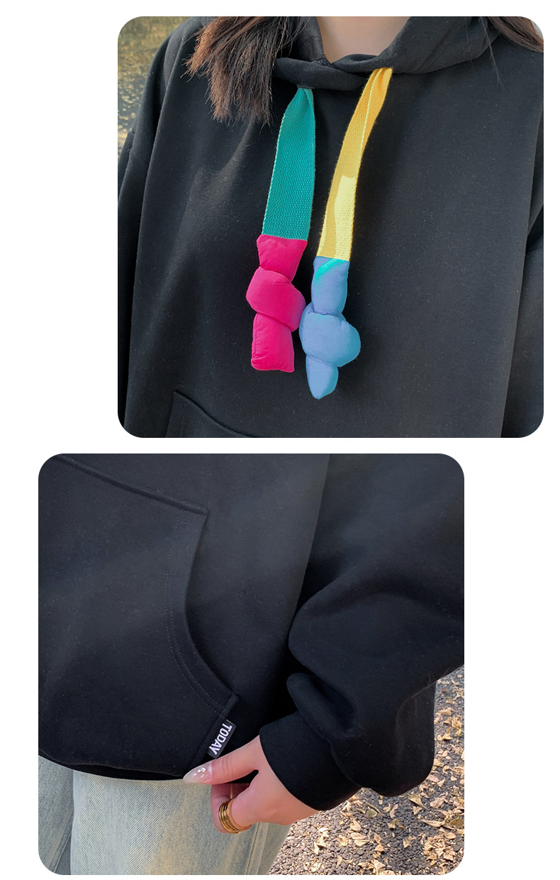 大きいサイズ レディース カラフルフードひも付きカジュアルベルベットパーカー LL 3L 4L 5L