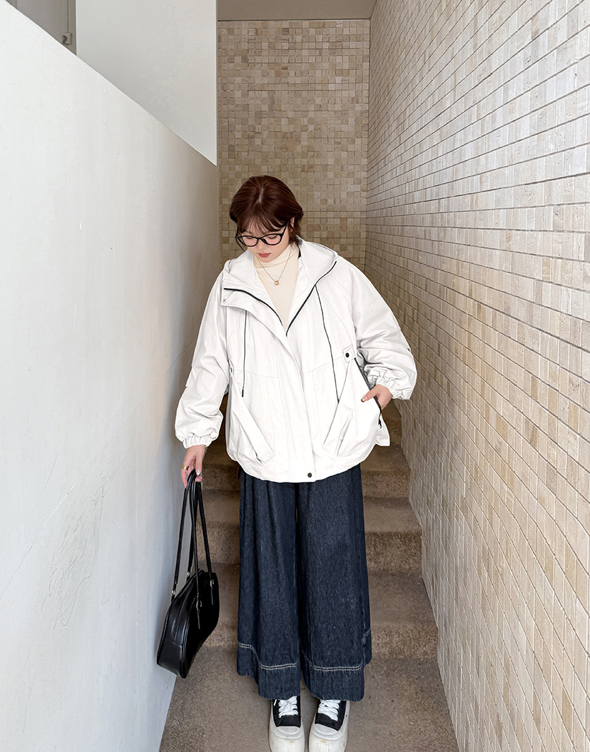 大きいサイズ レディース フード付きアウトドアカジュアル中綿ジャケット 3L 4L 5L