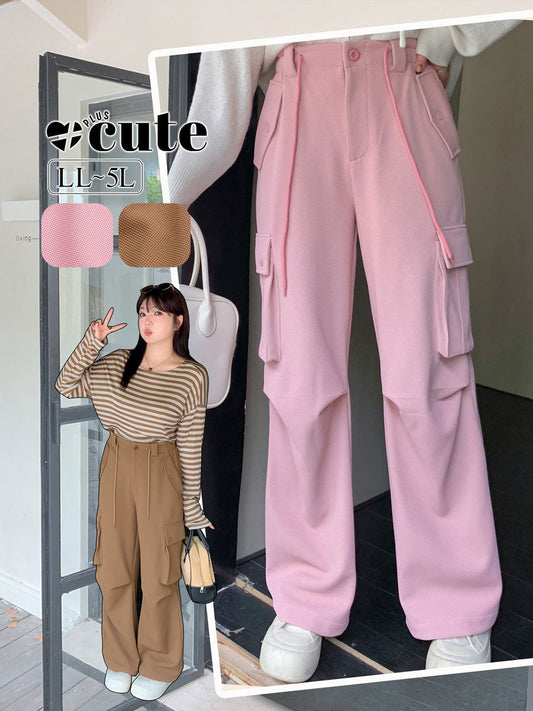 大きいサイズ レディース カジュアルワークカーゴパンツ LL 3L 4L 5L