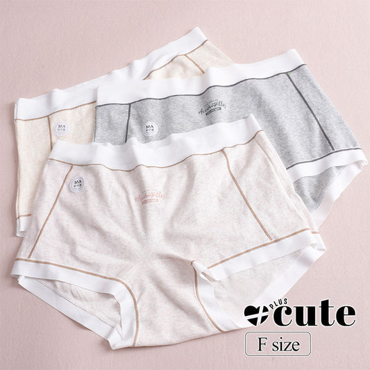 大きいサイズ レディース コットンジャカードボクサーパンツショーツ F フリーサイズ