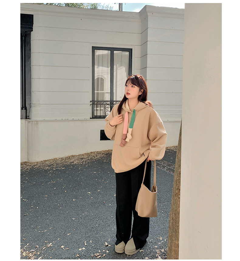 大きいサイズ レディース カラフルフードひも付きカジュアルベルベットパーカー LL 3L 4L 5L