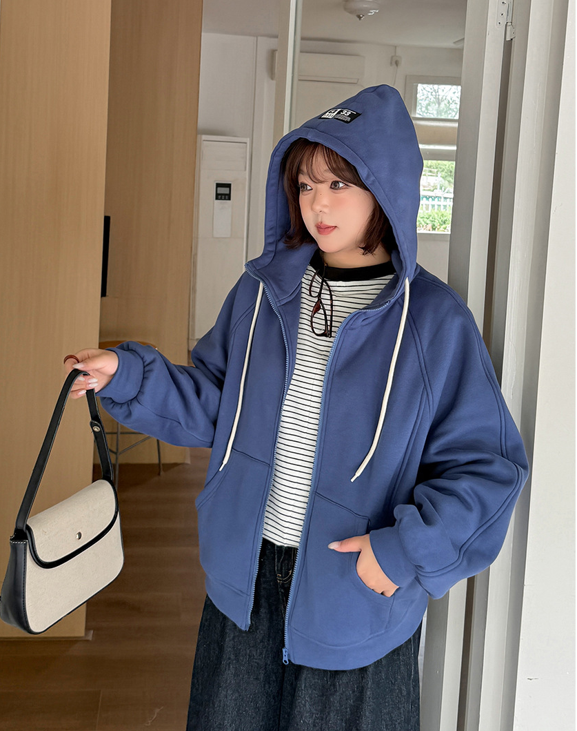 大きいサイズ レディース フードタグ付き裏地フリースニットスウェットパーカー LL 3L 4L 5L