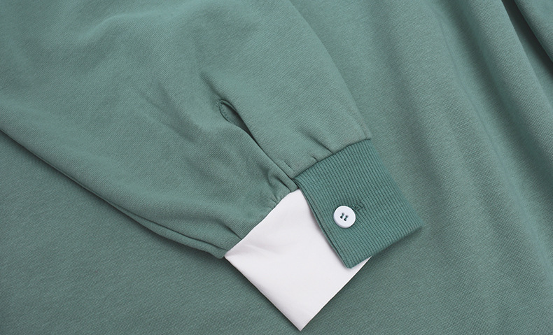 大きいサイズ レディース Vネックフェイクツーピースプルオーバースウェットシャツ LL 3L 4L 5L