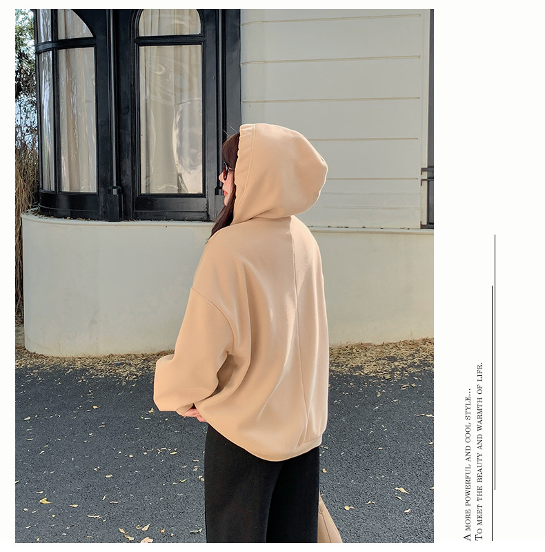 大きいサイズ レディース カラフルフードひも付きカジュアルベルベットパーカー LL 3L 4L 5L