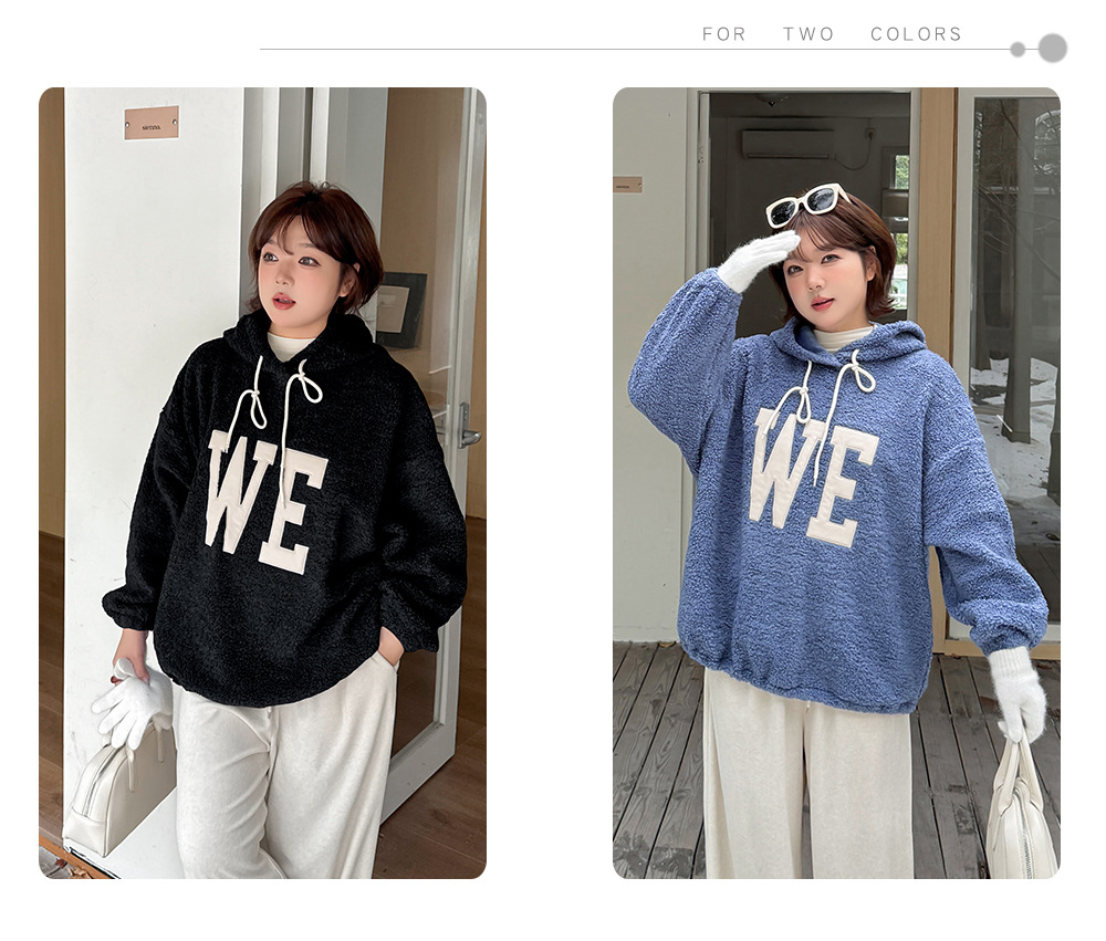 大きいサイズ レディース 刺繍ロゴ付きプルオーバーふわふわフリースパーカー LL 3L 4L 5L