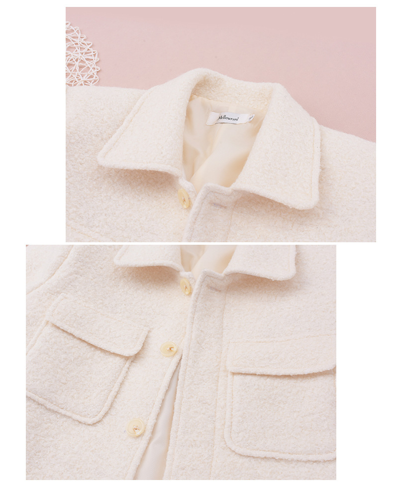 大きいサイズ レディース 厚手ミルキーホワイトショートジャケット LL 3L 4L 5L