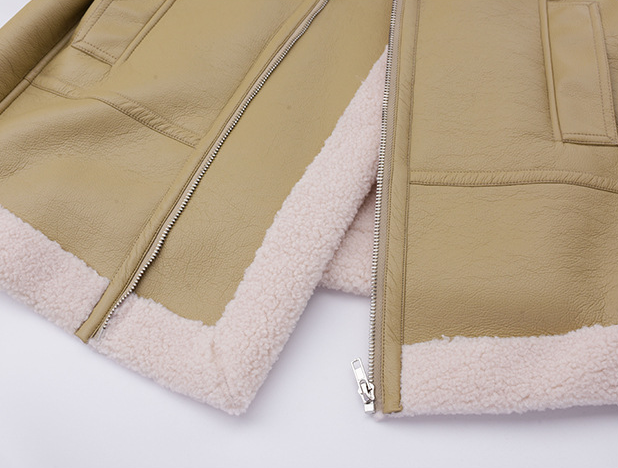 大きいサイズ レディース フリースラペルクラシックPUレザーライダースジャケット LL 3L 4L 5L