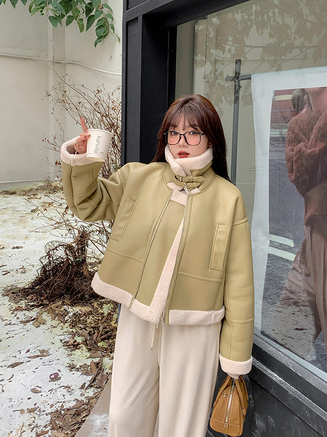 大きいサイズ レディース フリースラペルクラシックPUレザーライダースジャケット LL 3L 4L 5L