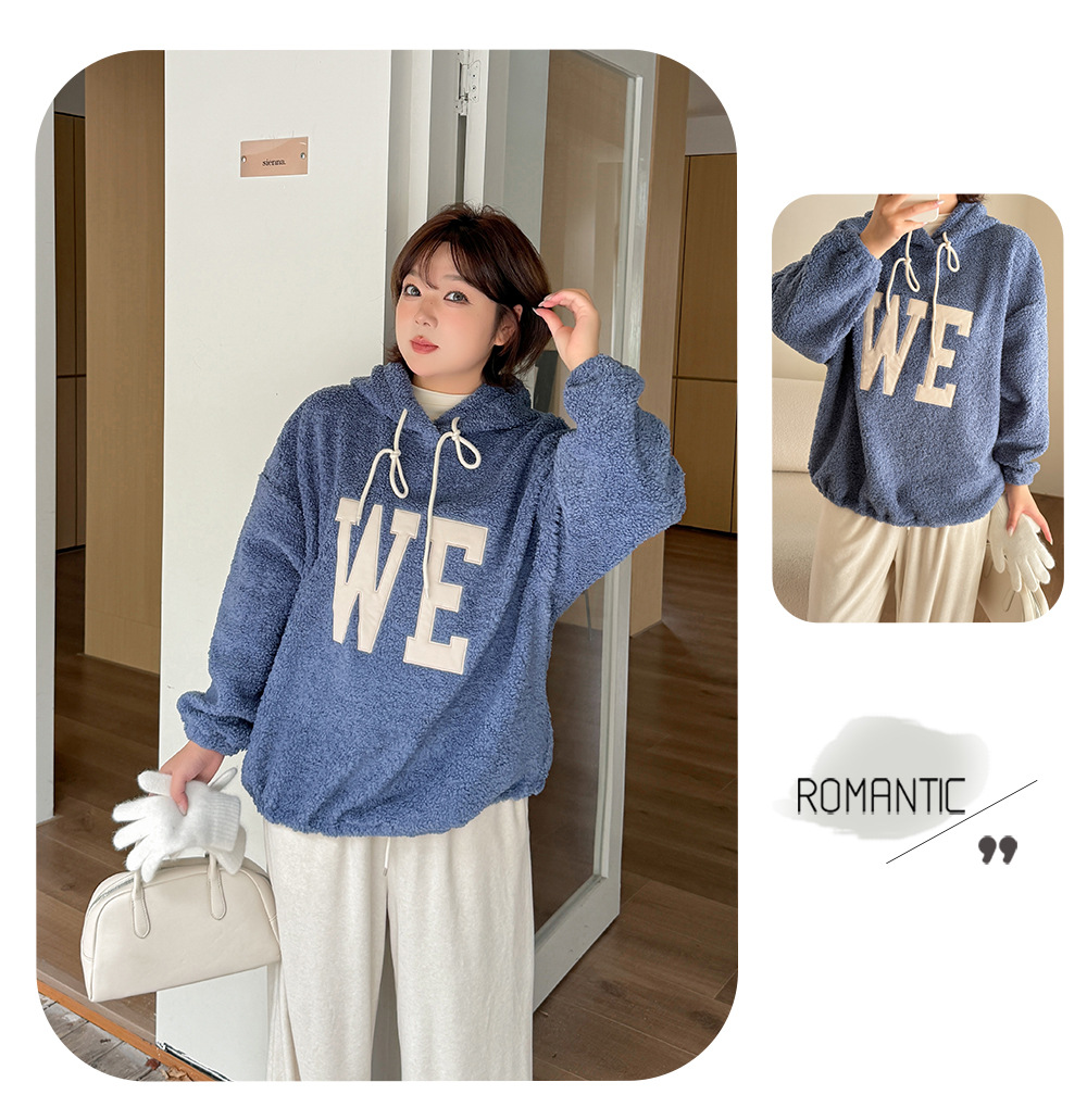 大きいサイズ レディース 刺繍ロゴ付きプルオーバーふわふわフリースパーカー LL 3L 4L 5L