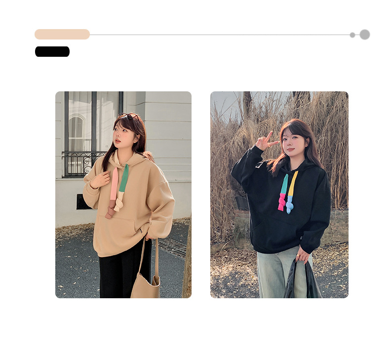 大きいサイズ レディース カラフルフードひも付きカジュアルベルベットパーカー LL 3L 4L 5L