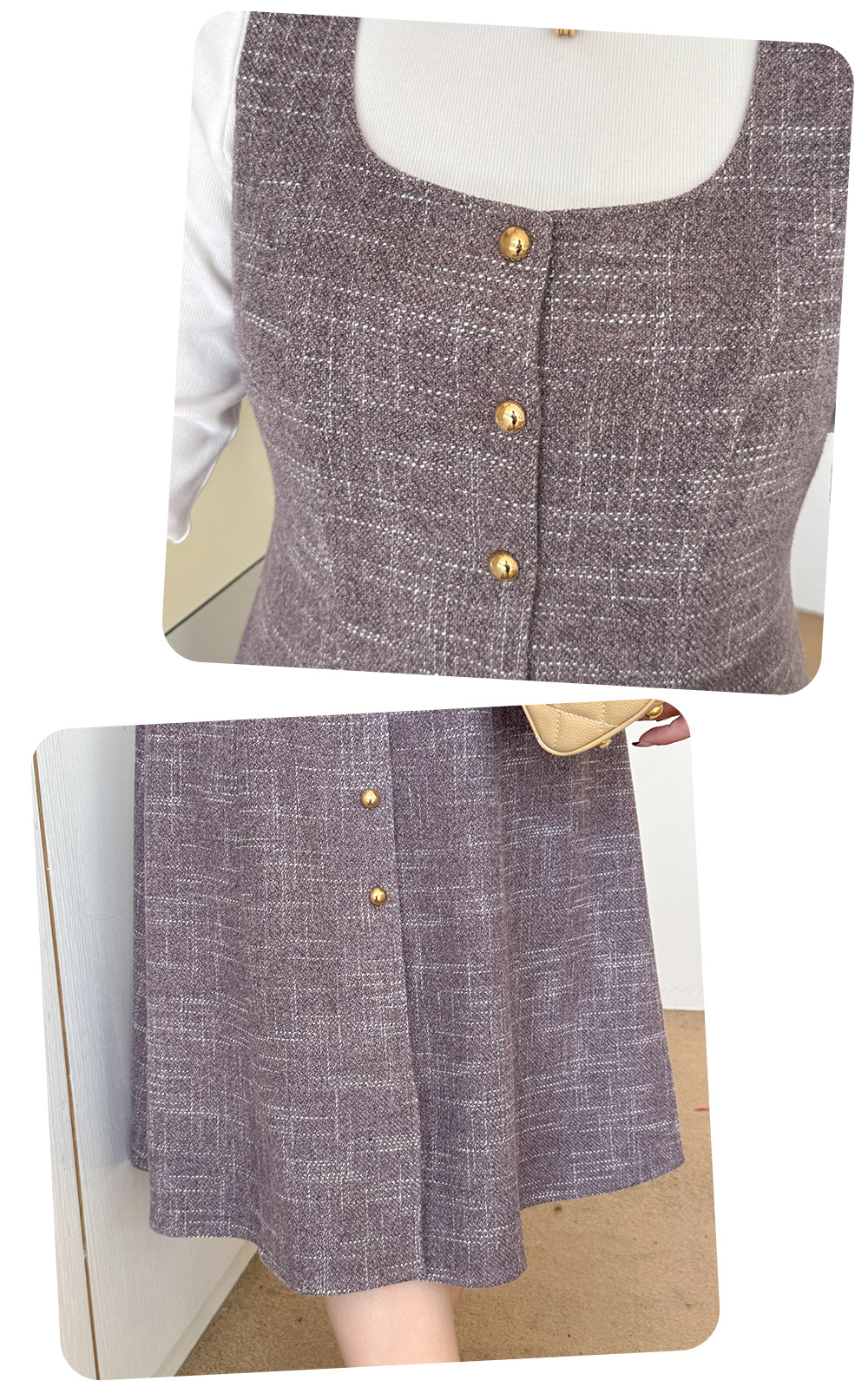 大きいサイズ レディース エレガントツーピースセット（ボトムシャツ+サスペンダーワンピース） LL 3L 4L 5L