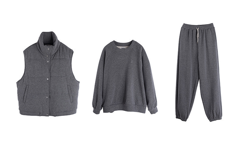 大きいサイズ レディース スリーピース（ベスト・シャツ・パンツ）ベルベットカジュアルスウェット LL 3L 4L 5L