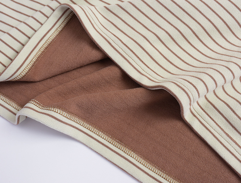 大きいサイズ レディース ラウンドネックカジュアルボーダーフリースシャツ LL 3L 4L 5L