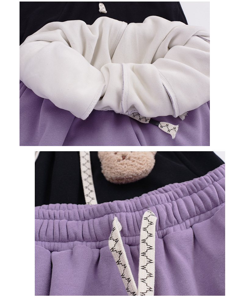 大きいサイズ レディース くまのマスコット付きルーズフリースカジュアルパンツ LL 3L 4L 5L