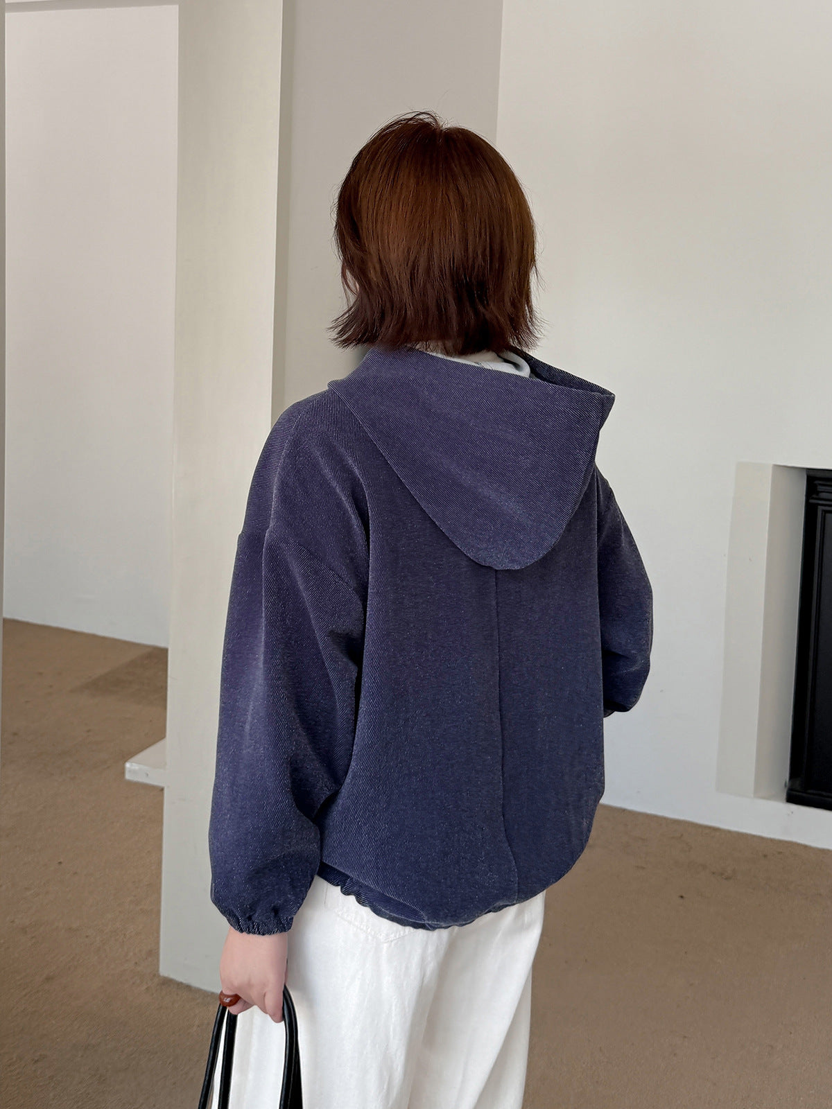 大きいサイズ レディース フード付きドローストリング厚手スウェットパーカー LL 3L 4L 5L